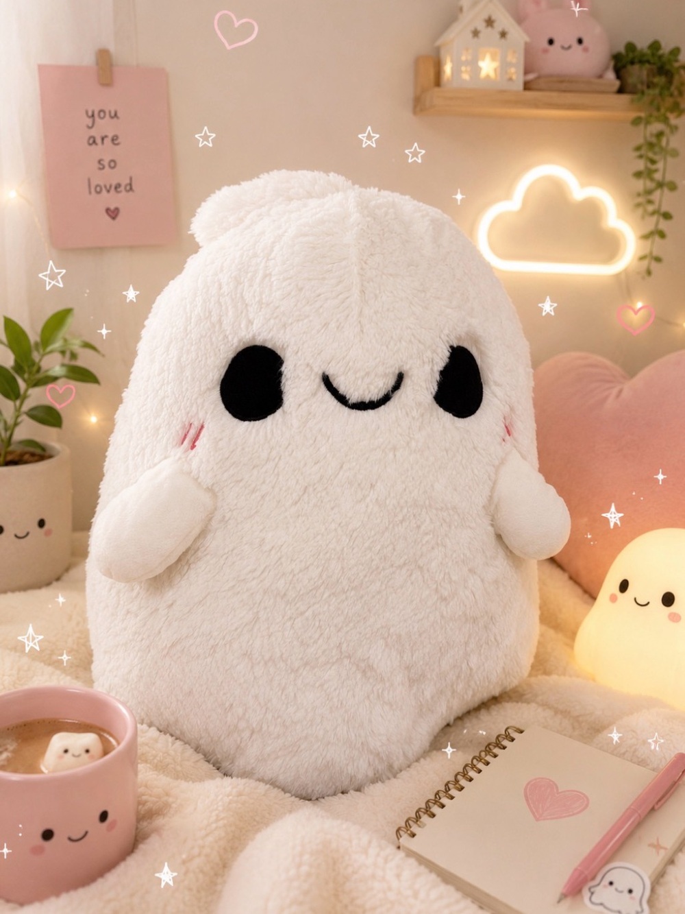 Kawaii Plush 👻 White Ghost 👻